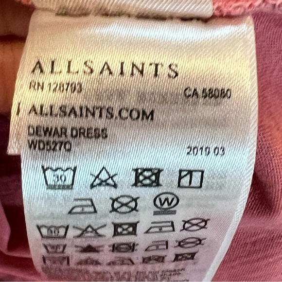 AllSaints Dewar Tank Jersey asymmetrical Strappy Mini Dress M Beachy coverup - Picture 11 of 12